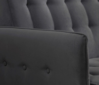 Hudson Charcoal Fabric Sofa Bed