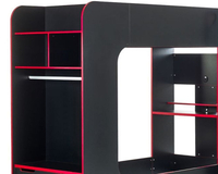Impact Black and Red Wooden Gaming Bunk Bed