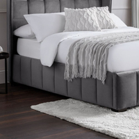 Gatsby Grey Velvet Bed Frame 