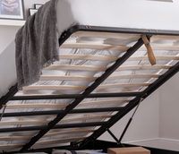 Maine Anthracite Wooden Ottoman Bed Frame