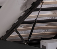 Maine Anthracite Wooden Ottoman Bed Frame