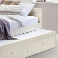 Jessica Stone White Wooden Guest Bed and Trundle - 3ft Single