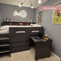 Jupiter Anthracite Wooden Mid Sleeper Cabin Bed