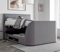 Kirkley Light Grey Fabric Ottoman TV Bed
