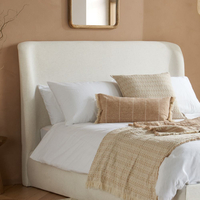 Lanis Cream Fabric Ottoman Storage Bed