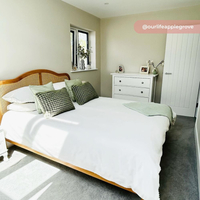 Leonie Rattan Oak Wooden Bed Frame