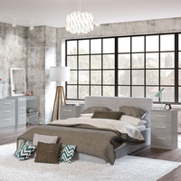 Lynx Grey 3 Drawer Bedside Table