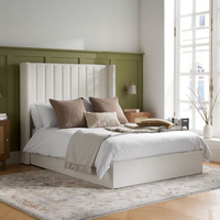 Maisey Natural Fabric Ottoman Storage Bed