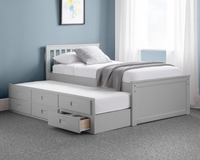 Maisie Light Grey Wooden Guest Bed Frame