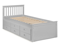 Maisie Light Grey Wooden Guest Bed Frame