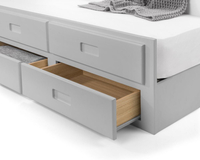 Maisie Light Grey Wooden Guest Bed Frame