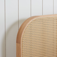 Margot Rattan Oak Wooden Bed Frame