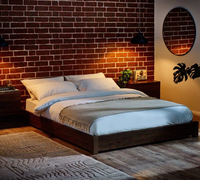 Marston Rustic Wooden Platform Bed