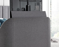 Medburn Light Grey Fabric Ottoman Electric Media TV Bed