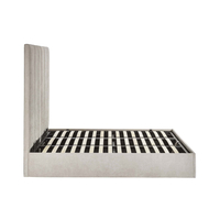 Miley Taupe Tall Fabric Ottoman Storage Bed