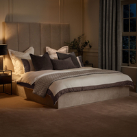 Miley Taupe Tall Fabric Ottoman Storage Bed