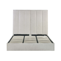 Miley Taupe Tall Fabric Ottoman Storage Bed