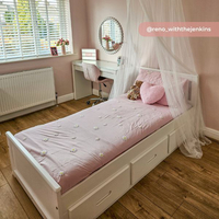 Mission White Wooden Storage Bed