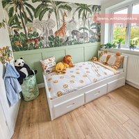 Mission White Wooden Storage Bed