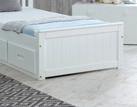 Mission White Wooden Storage Bed