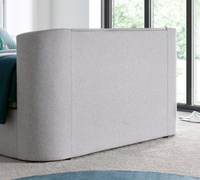 Monaco Light Grey Fabric Electric Media TV Bed