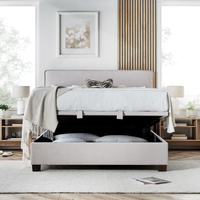 Newton Stone Clay Fabric Ottoman Bed