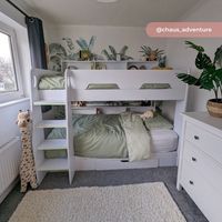 Orion White Wooden Storage Bunk Bed