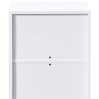 Oslo White Wooden 3 Drawer Bedside Table