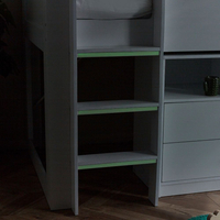 Otis White Wooden Storage Mid Sleeper Kids Bed