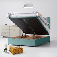 Duck Egg Fabric Divan Bed & Cornell Plain Headboard