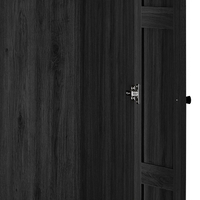 Padstow Black Rattan Wooden Wardrobe