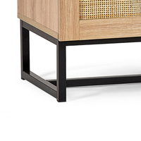 Padstow Oak Rattan 3 Drawer Wooden Chest