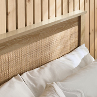 Padstow Oak Rattan Wooden Ottoman Storage Bed