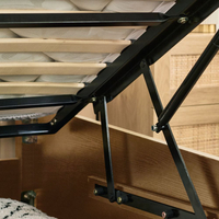 Padstow Oak Rattan Wooden Ottoman Storage Bed