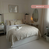 Maisey White Boucle Fabric Ottoman Storage Bed