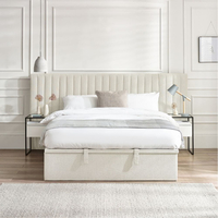 Paige White Ottoman Storage Hotel Bed