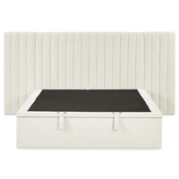 Paige White Ottoman Storage Hotel Bed