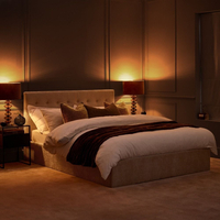 Peggy Natural Fabric Ottoman Storage Bed