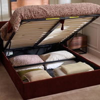 Peggy Rust Fabric Ottoman Storage Bed