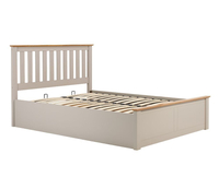 Phoenix Pearl Grey Wooden Ottoman Storage Bed
