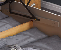 Phoenix Pearl Grey Wooden Ottoman Storage Bed