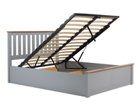 Phoenix Stone Grey Wooden Ottoman Storage Bed