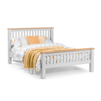 Richmond Grey and Oak Wooden Bed