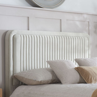 Rosario Warm Stone Velvet Fabric Bed