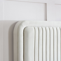 Rosario Warm Stone Velvet Fabric Bed