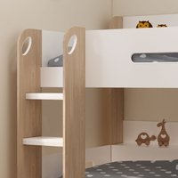 Solus White and Oak Wooden Bunk Bed