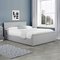 Stratus Grey Fabric Ottoman Storage Bed
