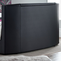 Thornberry Black Leather Electric TV Bed - 6ft Super King Size