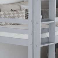 Tressa Grey Wooden 3 Tier Triple Sleeper Bunk Bed