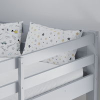 Tressa Grey Wooden 3 Tier Triple Sleeper Bunk Bed